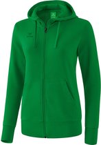 Erima Sweatjack Met Capuchon Dames Smaragd Groen Maat 40