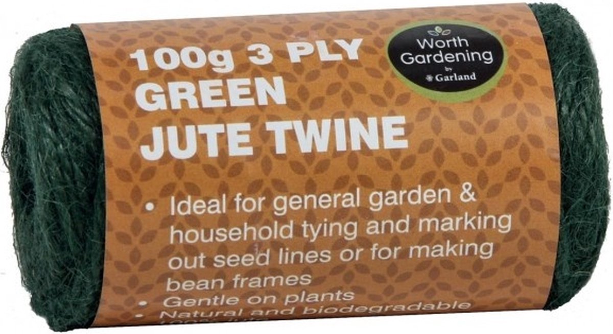 GARLAND 3 PLY GROEN JUTE TOUW 100 GRAM