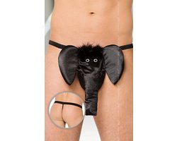 Softline Collection - Grappig olifanten string voor heren zwart S t/m L