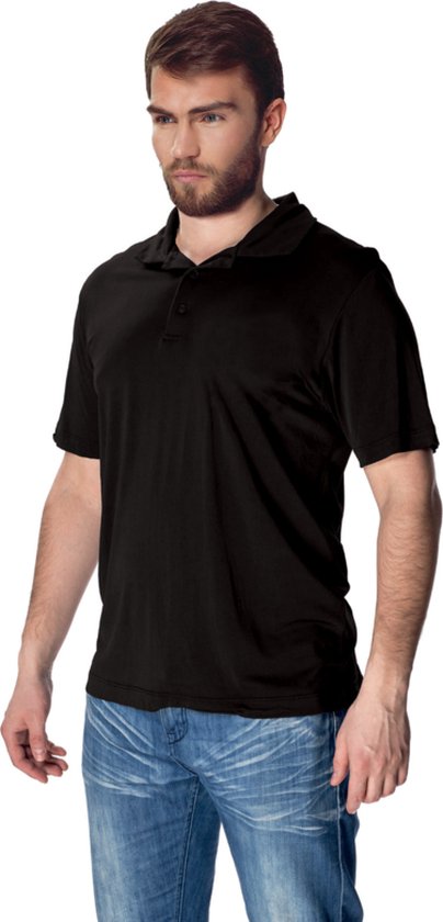 Mewa- Poloshirt vegan zijde- zwart