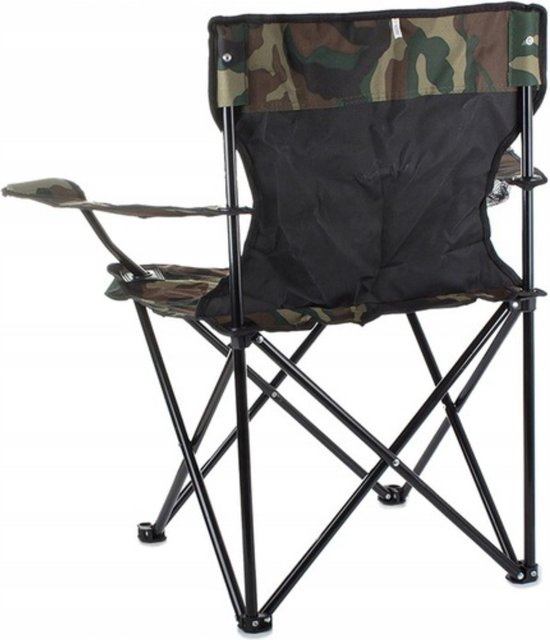 Vissersstoeltje - Legerprint - 100 kg - Visstoeltje - Karperstoel - Kampeerstoel - Campingstoel - Viskrukje - Visstoel. — afbeelding 4