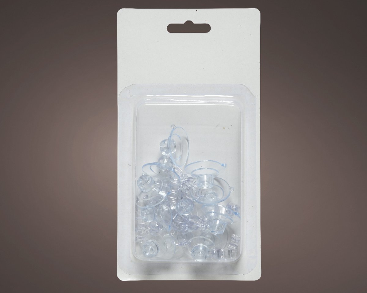 Zuignap met haakje voor lichtstring of Kerstversiering – set van 12 - ø 3cm
