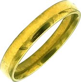 The Old Century - Alliance Classique - Alliance de mariage Ring - Acier Doré - 19 mm / Taille 60