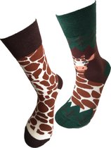 Verjaardag cadeau - Giraffe sokken - vrolijke sokken - valentijn cadeau - aparte sokken - grappige sokken - leuke dames en heren sokken - moederdag - vaderdag - Socks waar je Happy van wordt - Maat 42-47