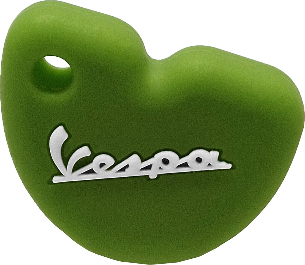 Vespa Siliconen Sleutelhoesje - Leger Groen met Witte letters - Leger Groen met Wit