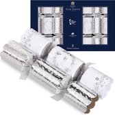 Tom Smith Christmas Crackers 8st Deluxe Silver 14 inch XAMTS2402