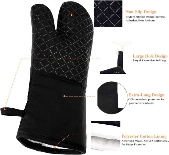Luxe ovenwanten Keukenhulp Keuken Textiel – Oven Accessiores – Oven Gloves | bol.com