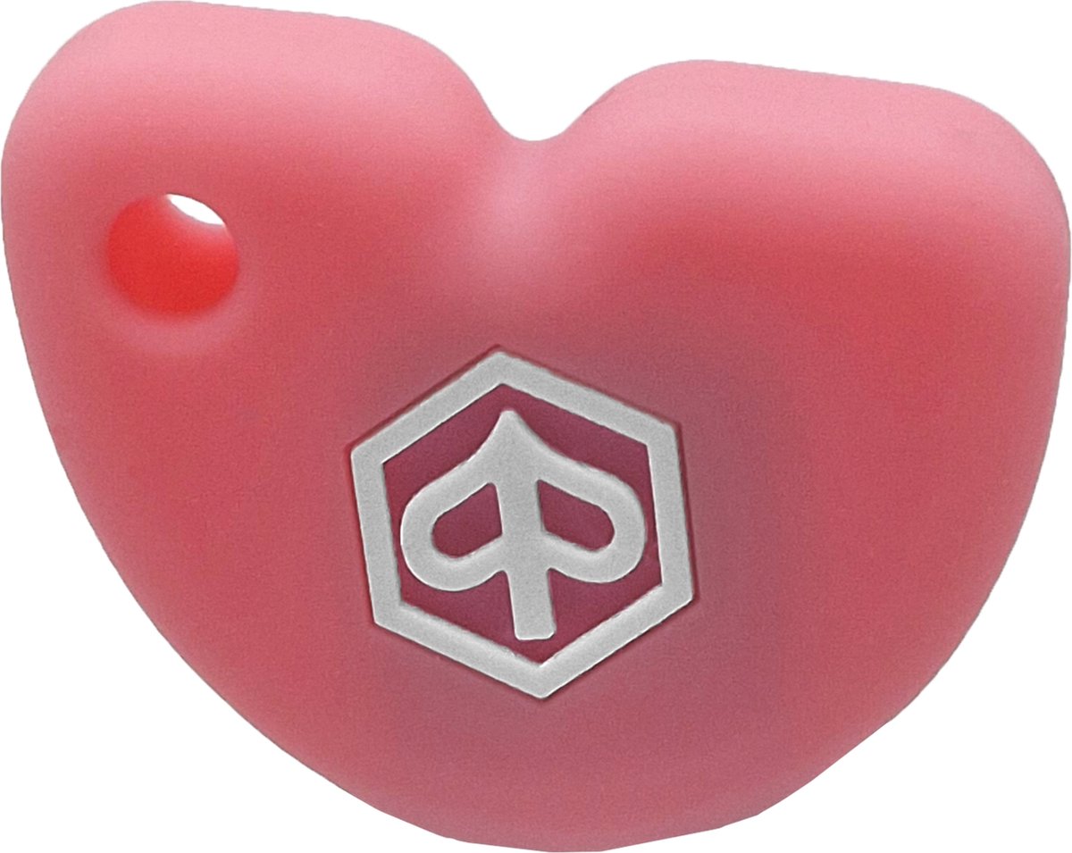 Piaggio Siliconen Sleutelhoesje - Roze met Wit Logo - Roze met Wit