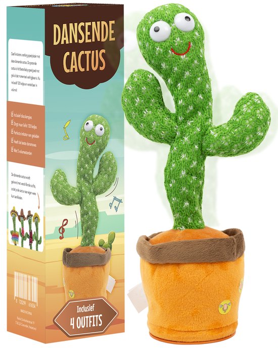 Lovilly Dansende cactus - Pratende cactus - Baby speelgoed - Dancing cactus - Zingende cactus - Speelgoed met geluid - USB opladen - 120 liedjes