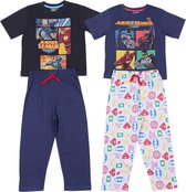 2x Grijs-marineblauwe MARVEL Superheroes pyjama voor jongens / 116