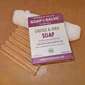Gift Set – 100 % Natuurlijke Soap Bar -  Castile & Shea met Washandje en houten zeepbakje  - Chagrin Valley - Gift set - Natural –-  luxury soap - Aanbieding !!!