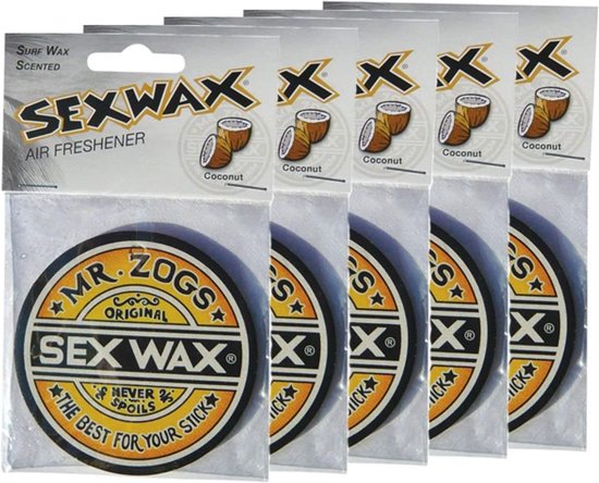 Sexwax - Luchtverfrisser voor Auto - Kokosnoot - 5 Stuks