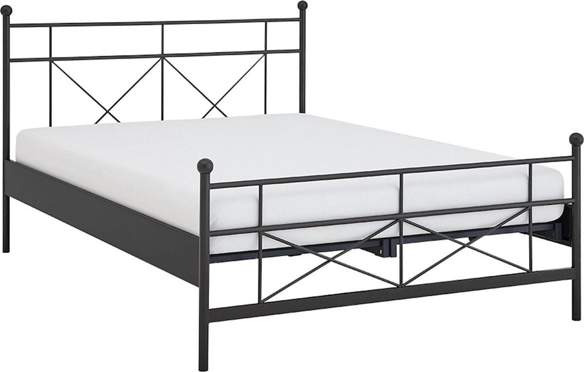 Maxi Bed Milano 2-persoons - 160 x 210 cm - antraciet