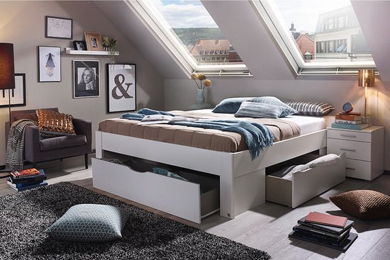 Beter Bed Butiken Bedframe met 3 Opbergladen 140x200cm Alpine