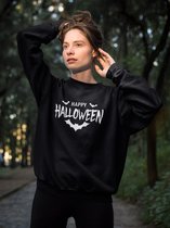 Halloween Trui - Happy Halloween (MAAT XL - UNISEKS FIT) - Halloween kostuum voor volwassenen - Dames & Heren