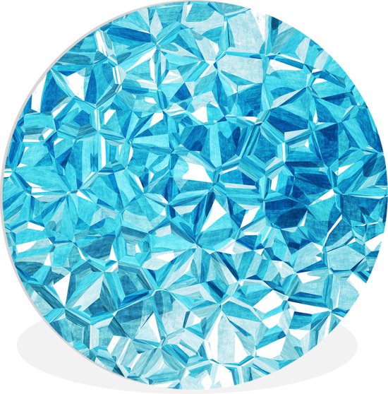 Assiette en plastique de cercle mural en forme de diamant abstrait ⌀ 90 cm - impression photo sur cercle mural / cercle vivant (décoration murale)