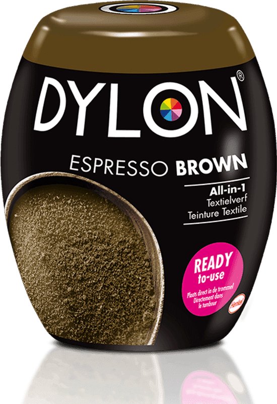 Teinture pour tissu DYLON - Dosettes pour lave-linge - Marron expresso - 350g