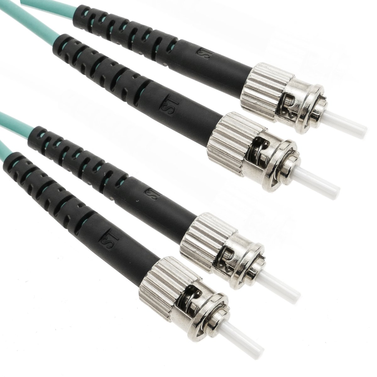 BeMatik - Multimode OM4 glasvezelkabel MMF duplex 50µm / 125µm ST-ST 50cm