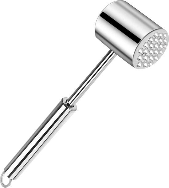 Kit Hachoir à Viande Manuel + Attendrisseur à Aiguilles - 5 Lames, 16 Aiguilles Inox - Pour Viandes Et Légumes - 11