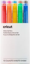 Cricut Glittergelpennen - regenboog + roze, bruin, zwart - 10 stuks