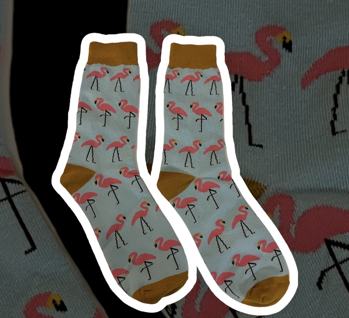 Sokken (kleurrijk met flamingo print).