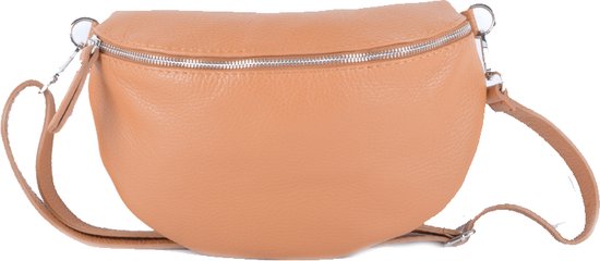 Lederen bumbag - cognac - made in Italy