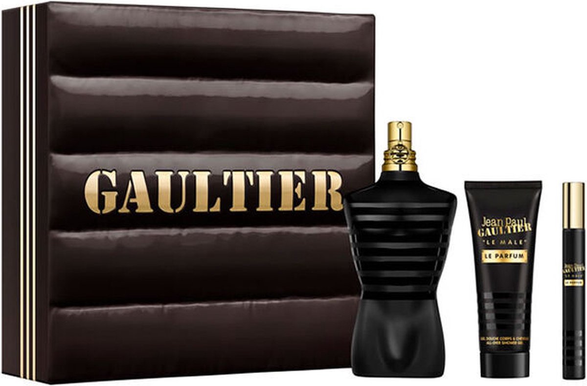 Jean Paul Gaultier Le Male Le Parfum Giftset - 125 eau de parfum spray + 10 ml eau de parfum spray + 75 ml showergel - cadeauset voor heren