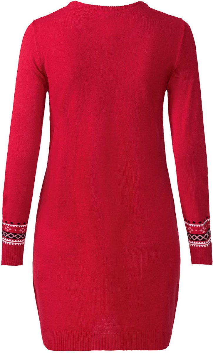 AG Kerstjurk Merry Christmas Rood Wit Maat M Gebreide Kerstjurk bol