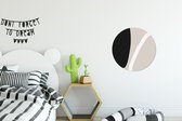 WallCircle - Wandcirkel - Muurcirkel - Pastel - Minimalisme - Vormen - Aluminium - Dibond - ⌀ 30 cm - Binnen en Buiten