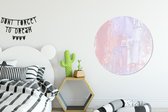 WallCircle - Wandcirkel ⌀ 90 - Verf - Pastel - Design - Ronde schilderijen woonkamer - Wandbord rond - Muurdecoratie cirkel - Kamer decoratie binnen - Wanddecoratie muurcirkel - Woonaccessoires