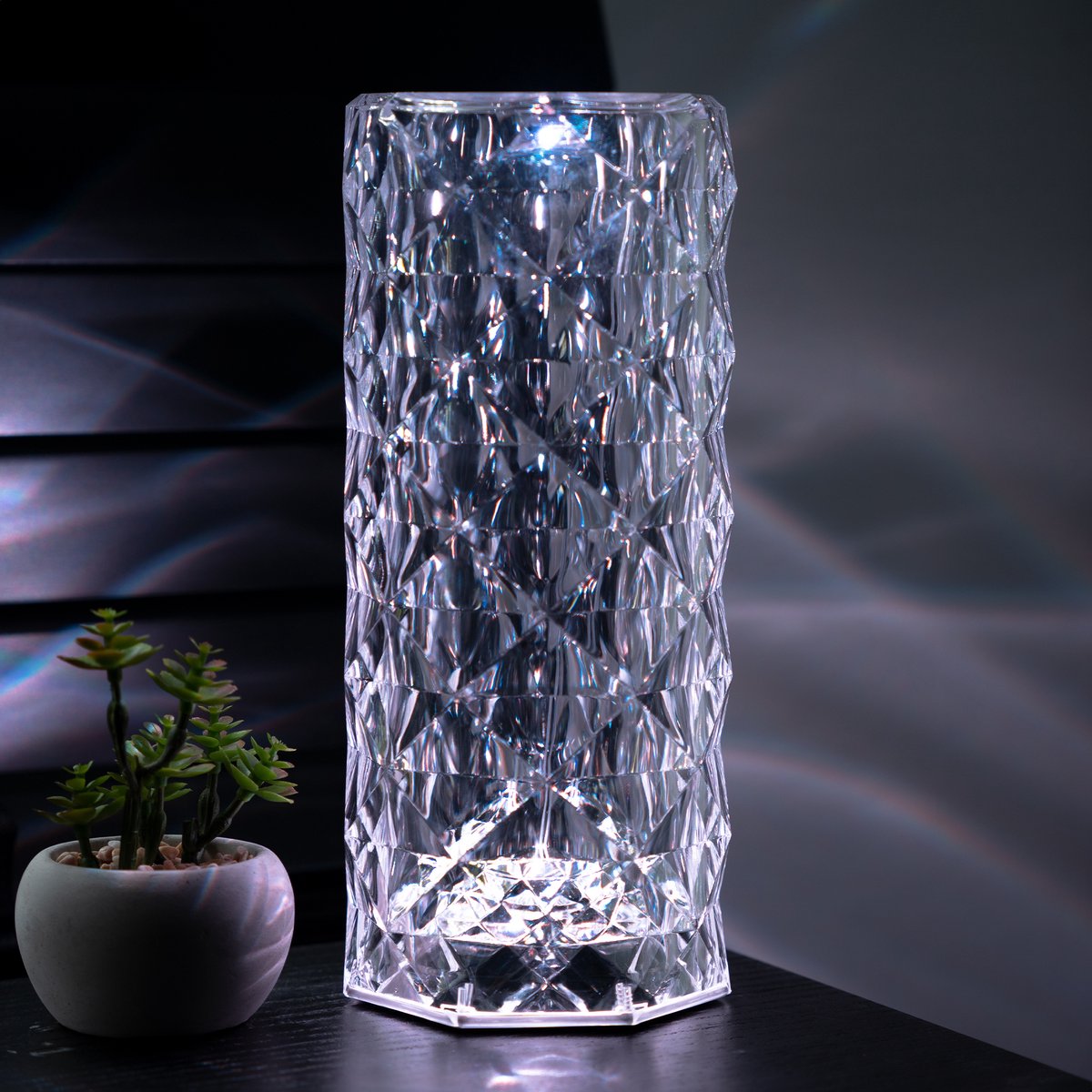 Kristallen lamp - Kristal licht - 16 Kleuren - Led - 17CM - Tafellamp - Binnen - Slaapkamer - Kristal Lamp - Kerstcadeau - Kerstverlichting - Sinterklaas