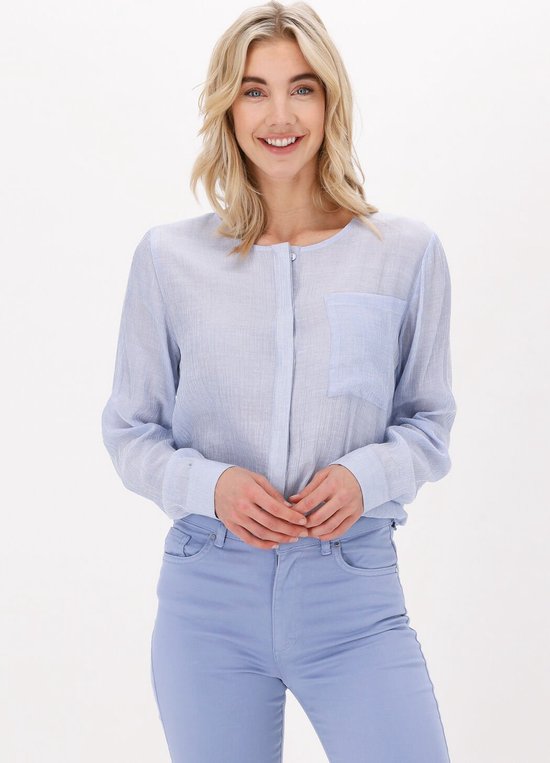 Chemisier tissé simple Colette Stripe Ladies - Robes - Bleu clair - Taille XS