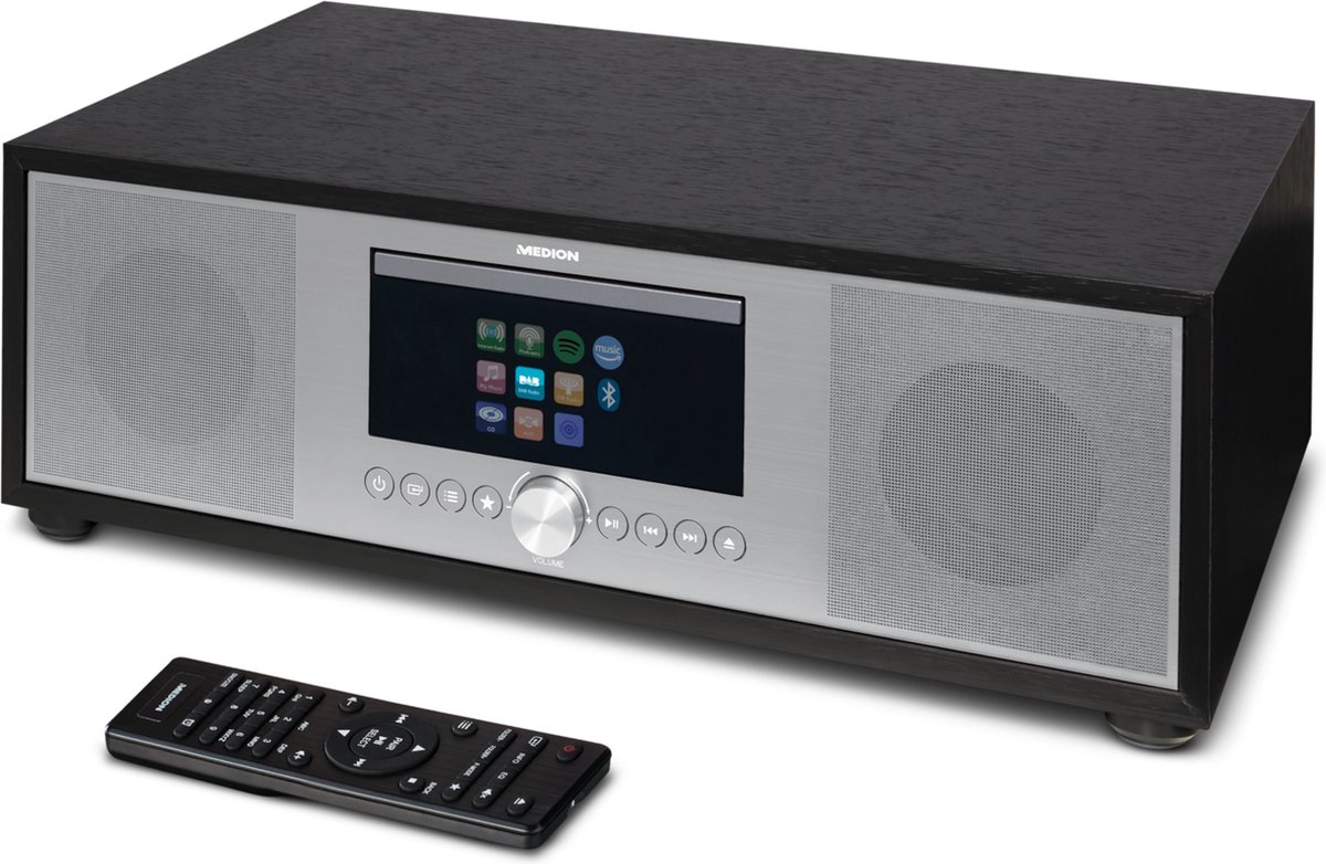 Medion P66400 Stereo Set - All-in-One Audio Systeem - Werkt met Spotify en Meer - DAB+ Radio - WiFi - FM - CD/MP3-Speler - Bluetooth - Zilver