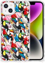 Anti-shock Hoesje met foto Geschikt voor iPhone 14 Telefoon Hoesje met doorzichtige rand Birds