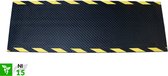 LogoMatz Tapis de câbles Caoutchouc Eco - 120cm x 40cm - Protège-câbles - Fond de chemin de câbles - Bord de signalisation jaune Zwart - Anti-dérapant - Passerelle sécurisée