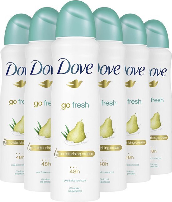 DOVE Deodorant Spray ANTIPERSPIRANT Pear and Aloe Vera [6 x 150 ml
