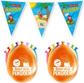 Paperdreams pensioen feest set - Ballonnen & vlaggenlijnen - 17x stuks