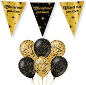 Paperdreams Luxe pensioen feest set - Ballonnen & vlaggenlijnen - 13x stuks