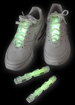 Trendoz Neon glow lichtgevende schoenverlichting - 3x setje van 2x stuks - groen
