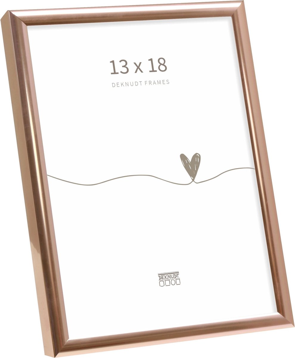 Deknudt Frames fotolijst S027A5 - smal rosé goud aluminium - 13x18 cm