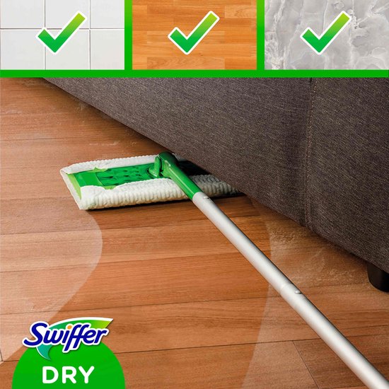 Swiffer Floor Cleaner Lingettes sèches pour sol - Attrape et retient la poussière - 51 Recharges