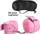 Handboeien - Pluche handboeien - Handboeienset - Roze - Met oogmasker - Erotiek - Sexspeeltjes - BDSM