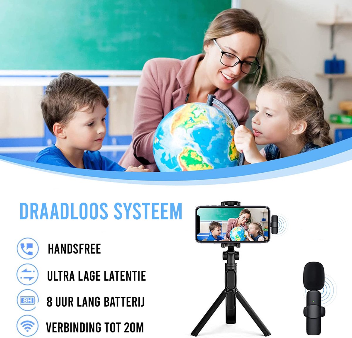 Dioche Accordeon Erhu 2.4G Draadloze Microfoon