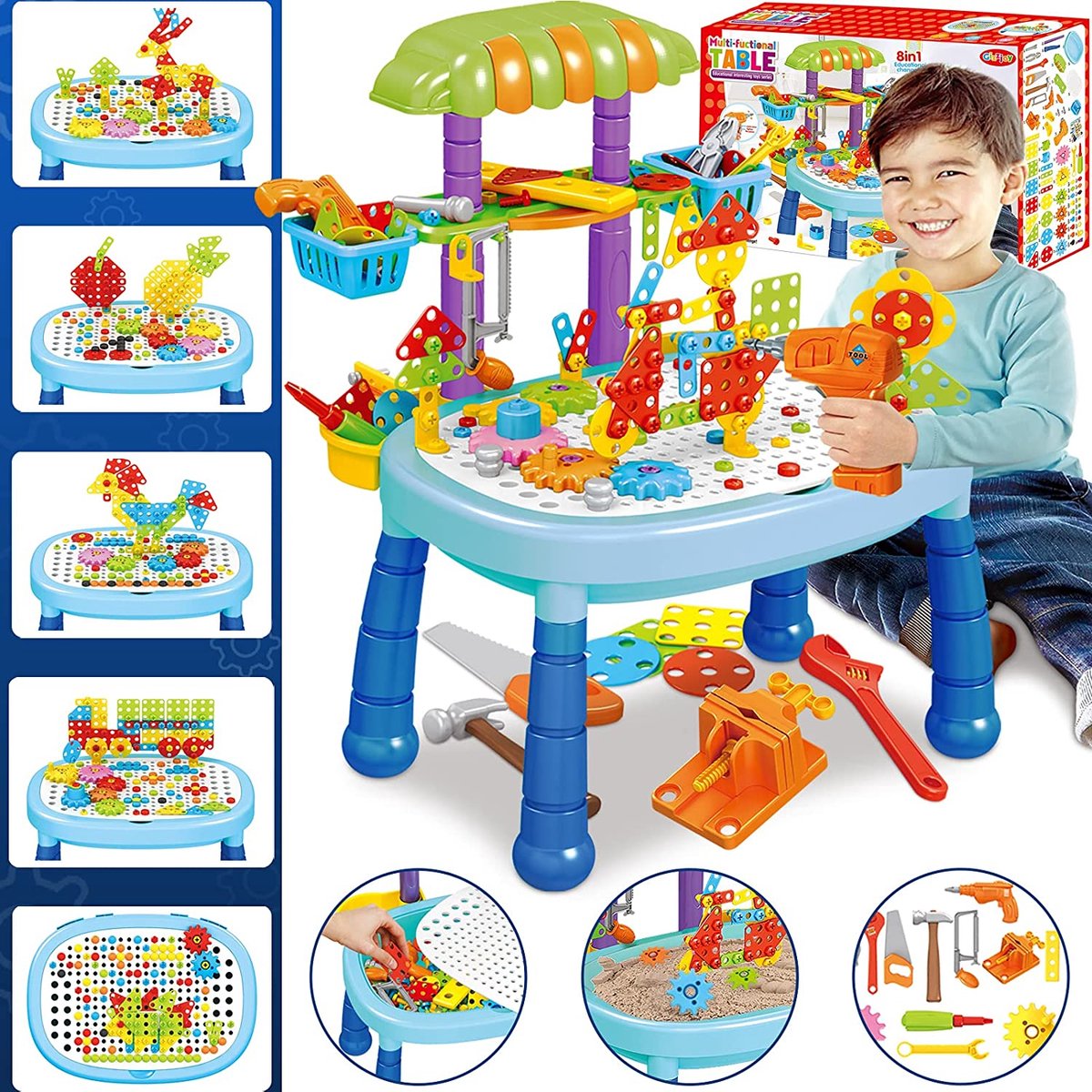 FlexToys® 3D Puzzel met 355 Bouwstenen - Mozaik Educatief STEM ...