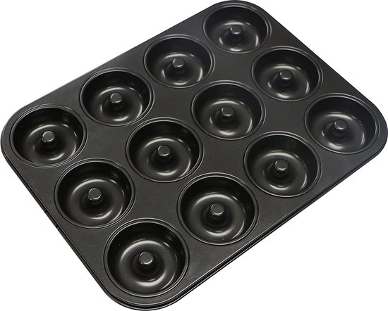 Webake Donut Bakvorm Donutvorm muffinvormpjes voor muffins cupcake, bronnies, cake, puddingvorm van staal, antiaanbaklaag Ø7 cm