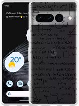 Google Pixel 7 Pro Hoesje Wiskunde zwart - Designed by Cazy