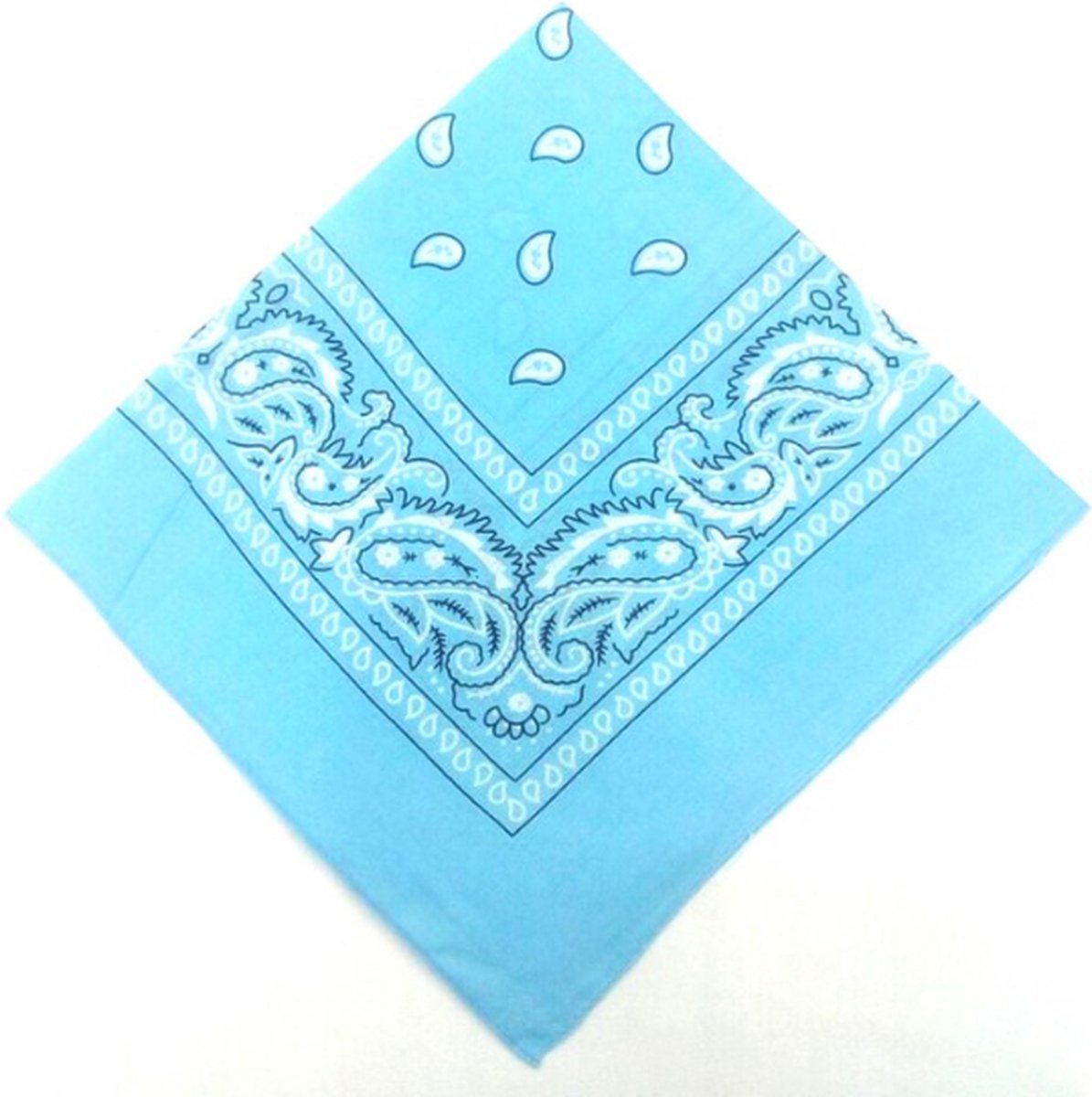 Goedkoopste Boerenzakdoek - Cowboy Zakdoek - Bandana - Dames - Heren - Lichtblauw