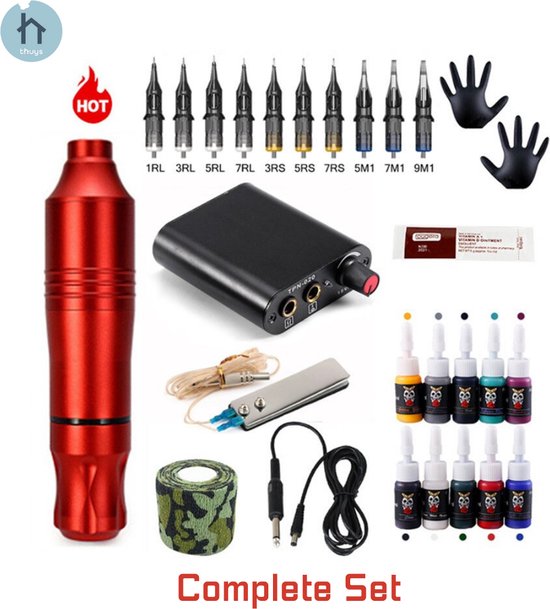 Tattoo Machine Tattoo Machine Set 10 Kleuren Inkt Tattoo Machine