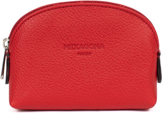 PORTEFEUILLE HEXAGONE ROUGE