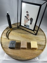 NIRAX Amberblokjes 3 stuks – Sandalwood/Black Musk/Cinnamon – Echte handgemaakte Marokkaanse amberblokjes – Organza zakjes meegeleverd - Geurblokjes – Huisparfum